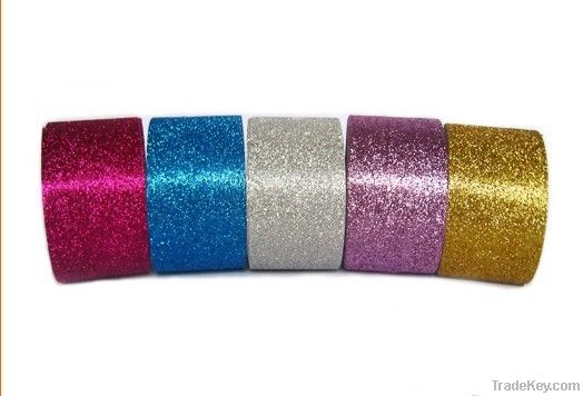 Glitter tape printed star, adhesive glitter tape for DIY