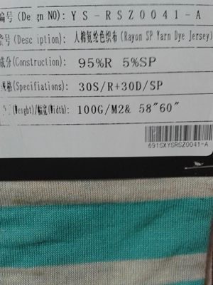 Rayon Span Yarn Dye Jersey