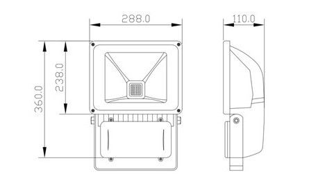 100W LED flood light