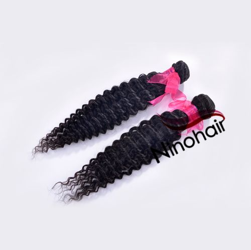 Wholesale - Nino Hair Products Brazilian Virgin Hair Weaving Deep Wave 3 PCS Lot 100G 100% Human Hair Unprocessed Virgin Hair Extension 4A Grade