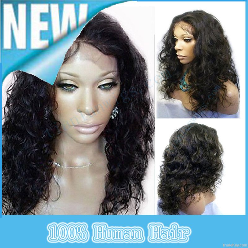 Hot Sale 100% Virgin Indian Remy French Curl  #1b 16 inch 5A Human Hai
