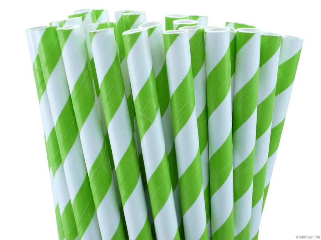 striped paper straws