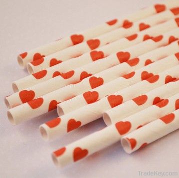 heart Paper straws