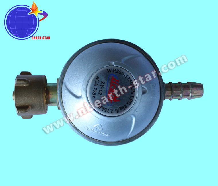 pressure gas regulator with screw, gas valve