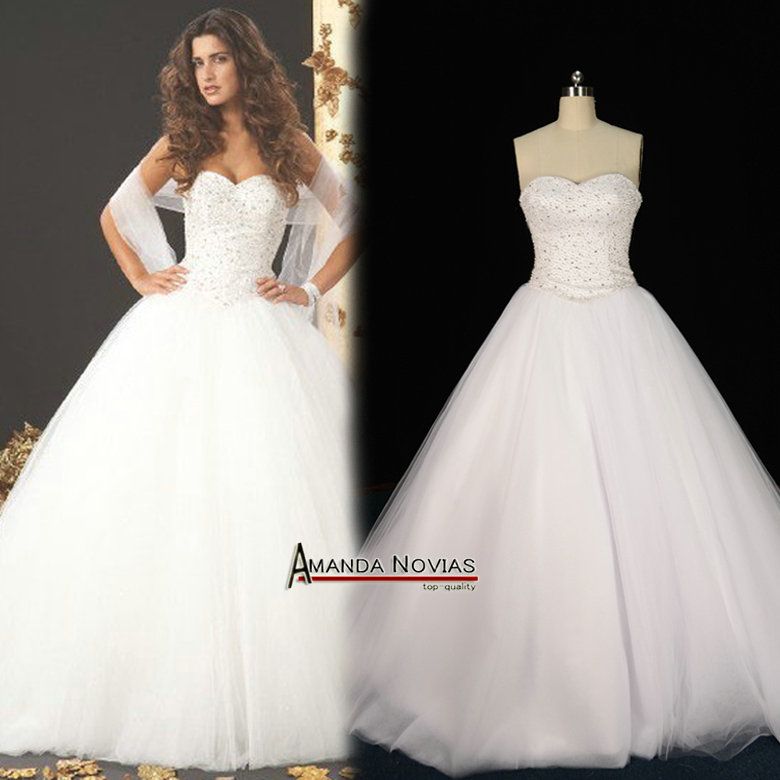 Factory Directly Sale Wholesale Price Amanda Novias Wedding Dresses 2014 NS132