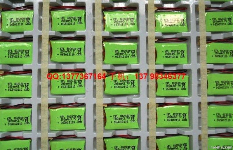 MP3 li-polymer battery siry 402030 180mAh