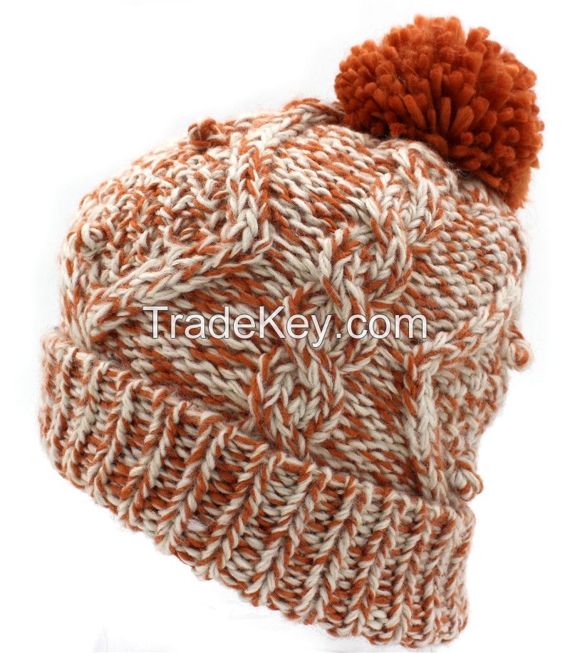 Fashion Hand knit Beanie hat