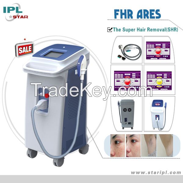 Best selling IPL SHR hair removal machine, 10Hz fast inmotion treatment