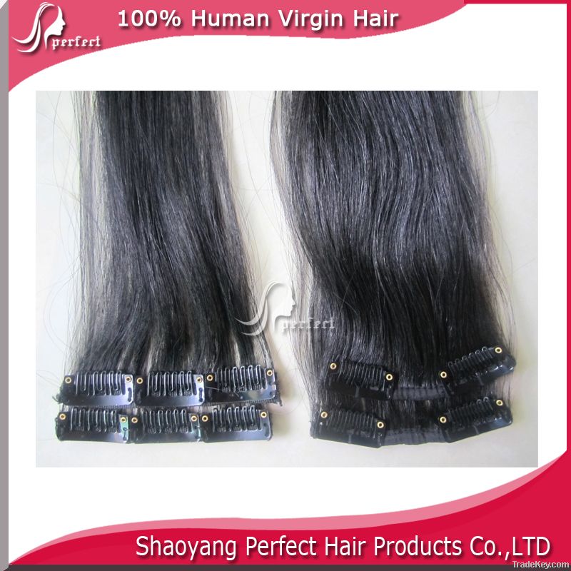 quality guaranteed virgin remy human hair clips in hairextension