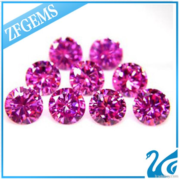 high quality 2mm round synthetic cz stone