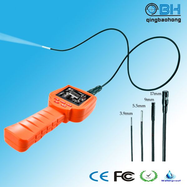 2.4 inch HD borescope camera with detachable snake cable