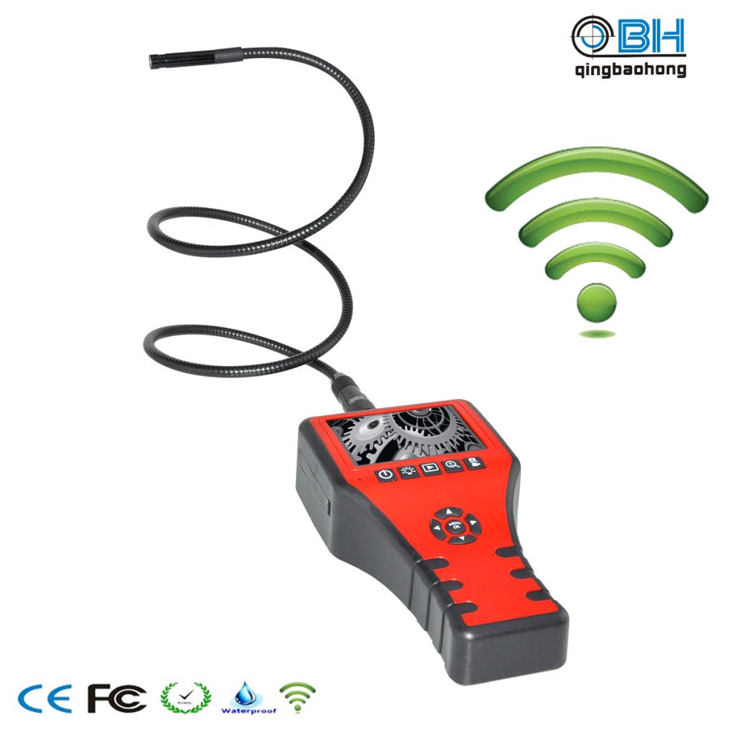 3.5 inch flexible video borescope with wifi connection