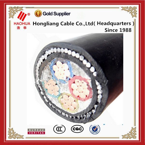 0.6/1kV Low Voltage 4 Core Armored Electrical Wire Cable