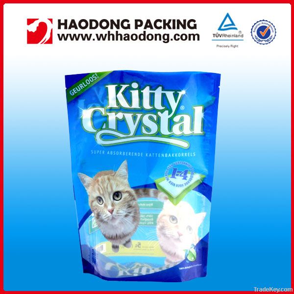 Custom lamination plastic cat litter packaging bag