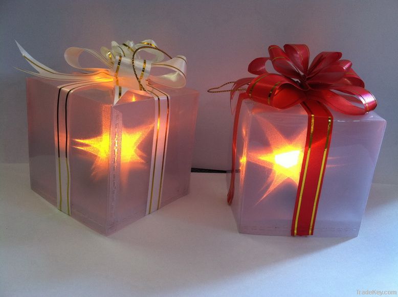 PVC gift box w/LED light