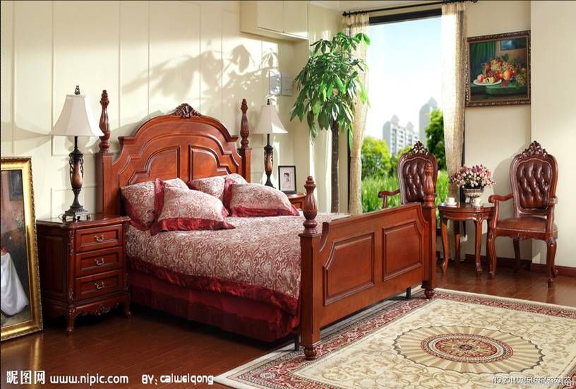 Solid Wood Bed