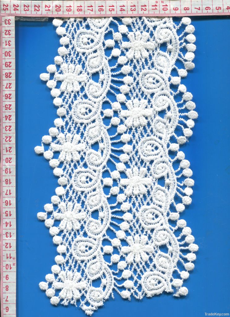 100%cotton lace cluny lace flora lace for apparel