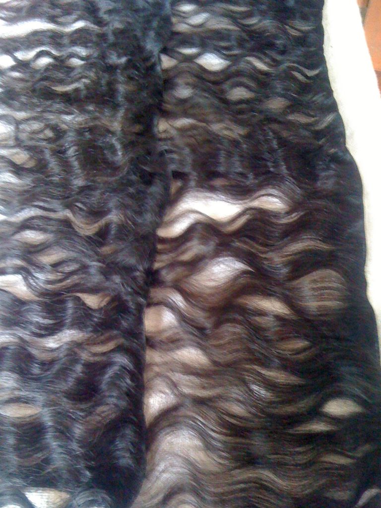 Peruvian Natural Hair , Weft machine