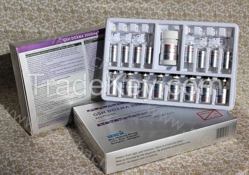 Glutathione injection for skin whitening (in stock), 3000mg/2400mg/1500mg/1200mg/900mg/600mg/300mg