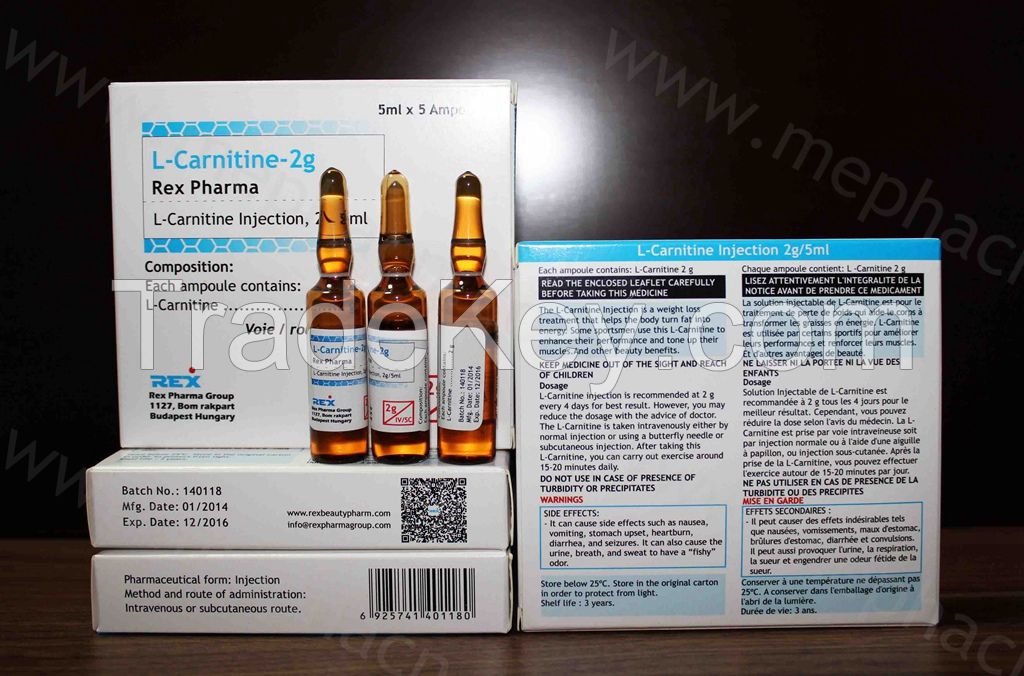 L-carnitine injection for loss weight (in stock), 2g /1g