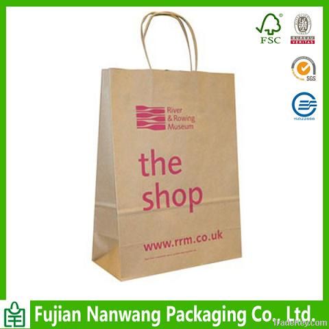 twisted paper handle paper bag for clothes
