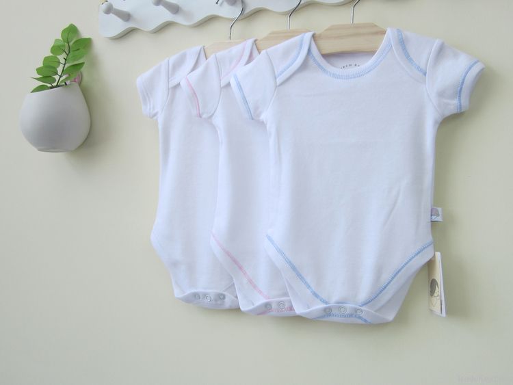 100%cotton summer blank short sleeve baby clothes