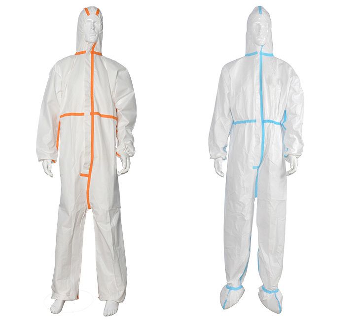 CE CATIII Type 4/5/6 Waterproof and breathable disposable microporous coverall workwear