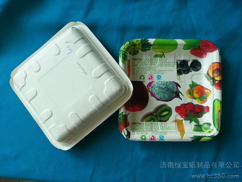 Disposable fast frozen food paper tray for fruit