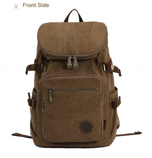 Canvas laptop backpack bag supplier