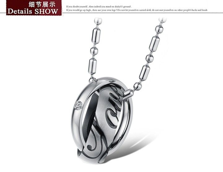 Ti steel couples necklace fashion jewelry