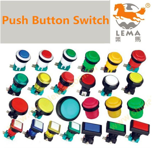 Flashlight push button switch
