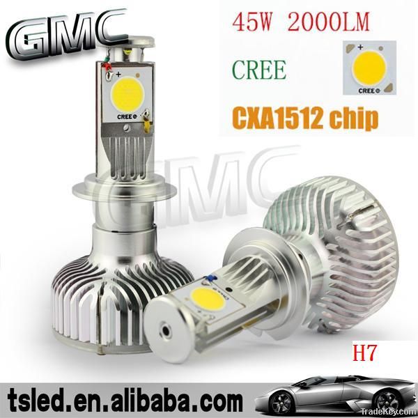 45W 2000 Lumen H7 LED Headlight