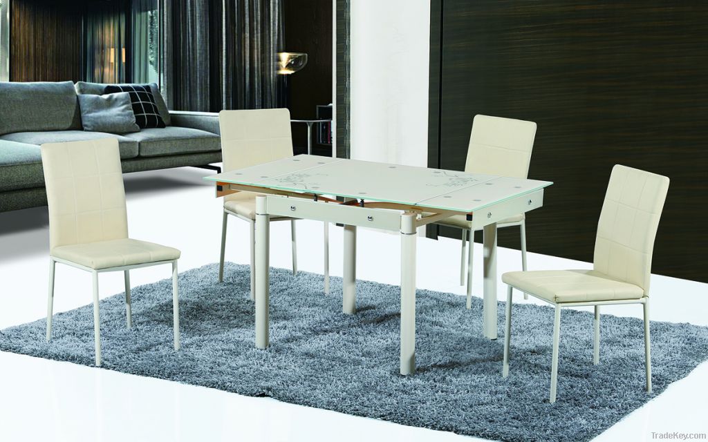2013promotion high quality rectangular extendable glass dining table
