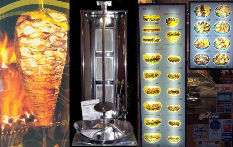 Commercial Catering 3 Burner Doner Kebab Shawarma Machine Gyro RollerGrill Tacos