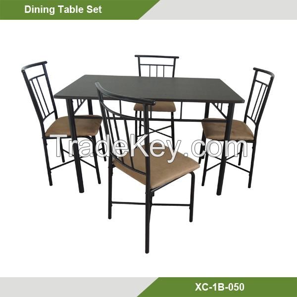 Home furniture-Metal  table set/ 5 pcs Dining table and chairs XC-1B-049