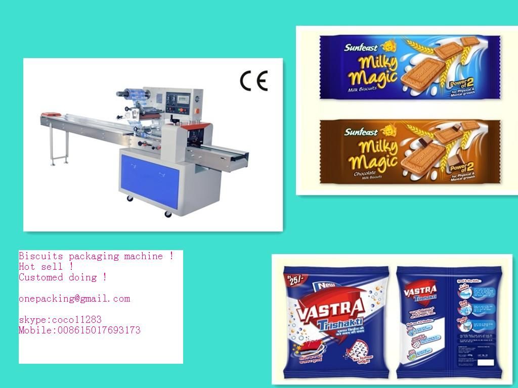 Pillow sachet biscuits sealing Machine with date printer 