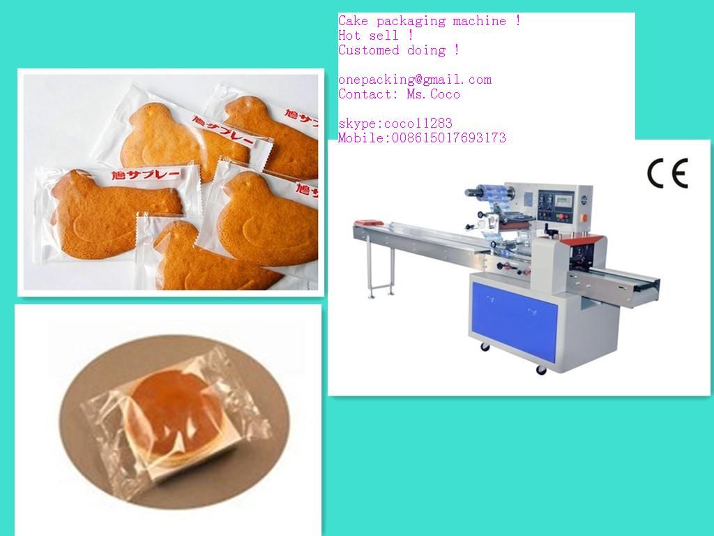 Plastic film flow pack Slice cake packing machine 