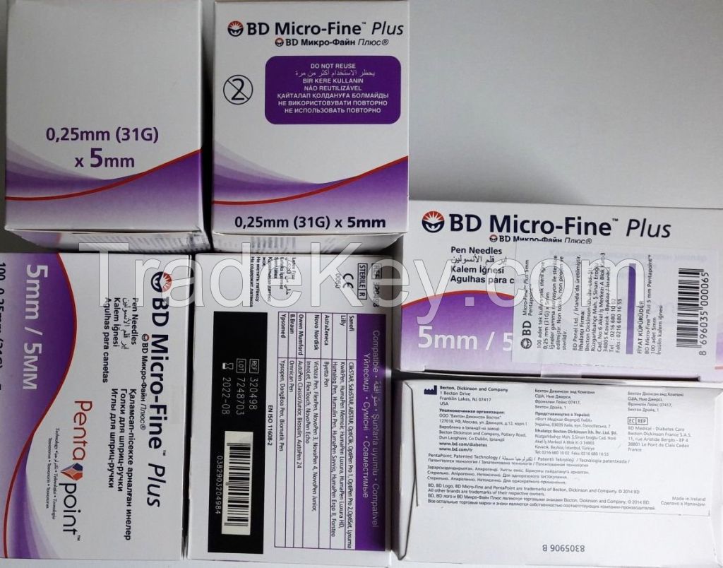 BD 320498 Micro-Fine Plus 31g X 5mm Pen Needles 31G