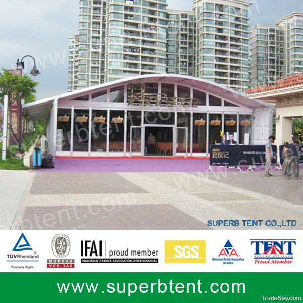 Large Curve Outdoor Event Tents for exhibition purpose