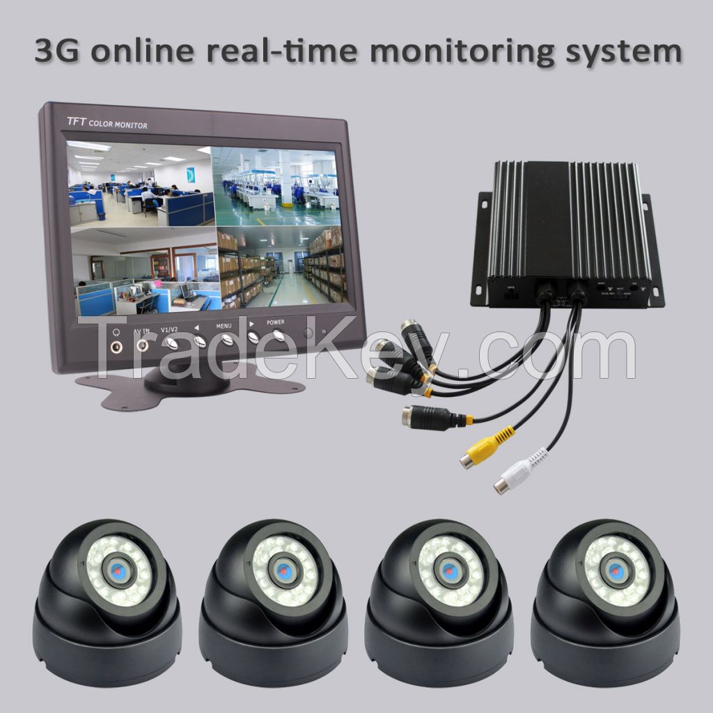 HDD Mobile 4 channel 3G GPS Car DVR Vehicle CCTV Mobile Recorder