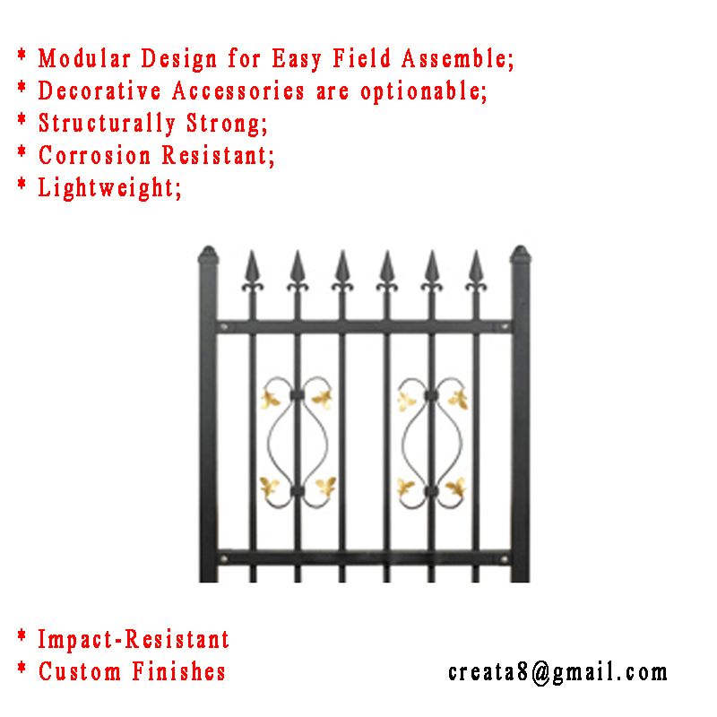 DIY Design Modular Steel Fence for Residential and Industrial Use