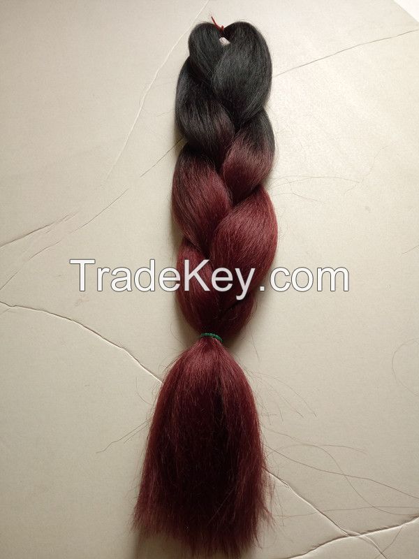 Wholesale Synthetic Jumbo Ombre Braiding Hair Extension 24" 100g/piece African Ombre Box Braiding Styles