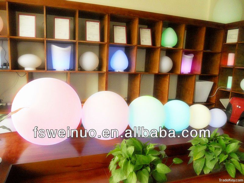 Waterproof LED ball light with remote control
