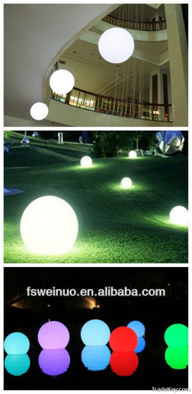 Waterproof LED ball lamp with remote control