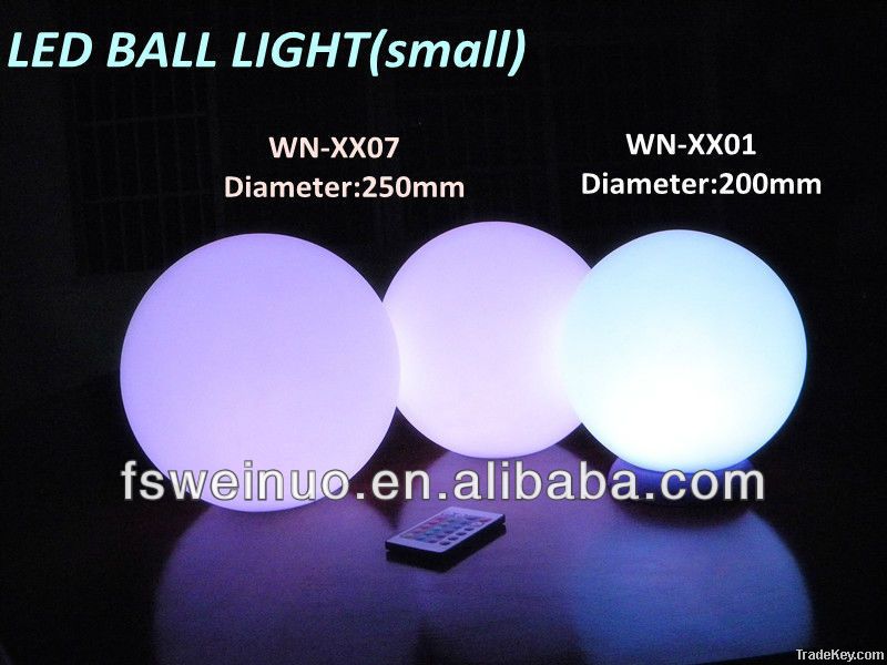 Waterproof LED ball lamp with remote control