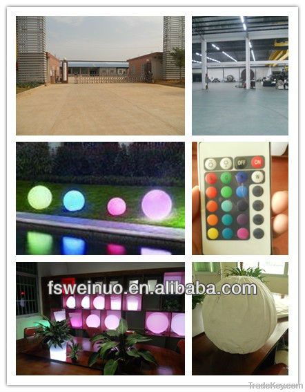 Waterproof LED ball lamp with remote control