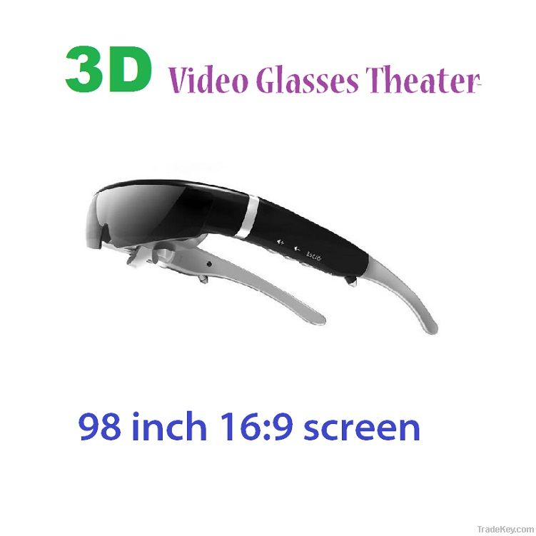 Private theater 98" 3d virtual video glasses support 720P