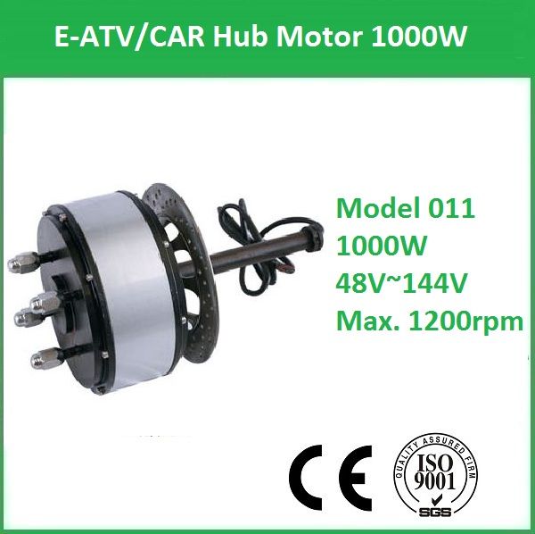 48V 1000W high power brushless hub motor