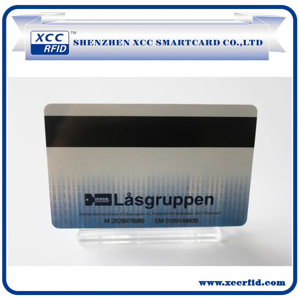 pvc magnetic card with barcode 