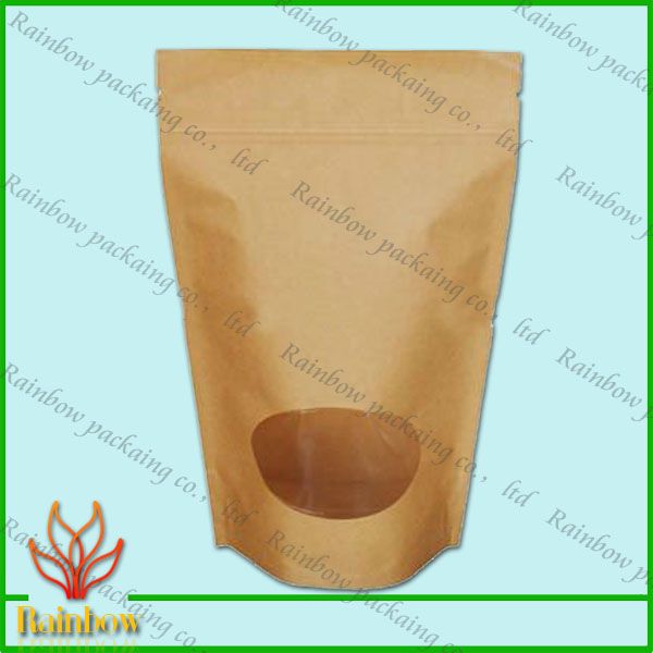 aluminum foil zipper kraft paper bag for roasted coffee beans